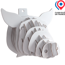 Tête de cochon en carton - Personnalisable
