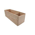 Caisse bois à glissière pour 1 bouteille double magnum 3L de vin de Bordeaux. Caisse personnalisable avec votre logo, visuel et texte