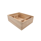 Caisse bois à glissière pour 3 bouteilles de vin de Bordeaux 75cl Personnalisable avec logo ou visuel 