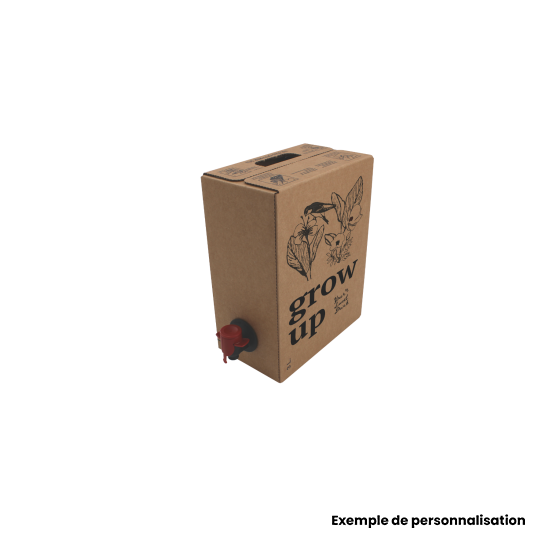 Bag in box BIB En Carton Marron 3L Personnalisable bag-in-box-bib-en-carton-marron-3l-personnalisable