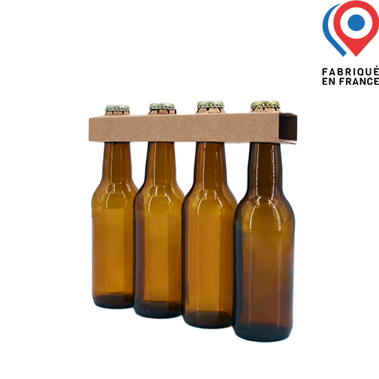 Lot De 10 Porte-Bouteilles En Carton Marron MT Products - Capacité 4 Bouteilles (12 Oz) - Neuf