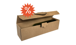 Étui carton kraft brun pour 1 bouteille magnum de vin de Bordeaux/ Bourgogne personnalisable avec logo et photo. Recyclable 