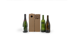Calage Mauco'lissime® en carton ondulé pour 2 bouteilles, modulable et 100% recyclable
