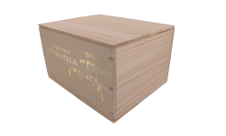 Caisse bois à clouer 6 bouteilles 75cl Bordeaux personnalisable