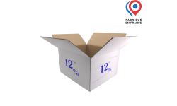 Carton d'expédition blanc 6 bouteilles Crémants 2X3 - Personnalisable