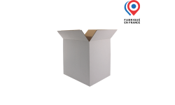 Caisse d'expédition en carton 310x205x357 mm personnalisable avec logo et visuel. Personnalisable et fabriqué en France.