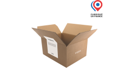 Carton d'expédition 303x236x152 personnalisable avec logo, marque et visuel. Fabriqué en France.