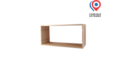 Cube étagère modulable en pin massif brut 500x265x210mm fabriqué en france 
