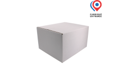Carton d'expédition blanc 6 bouteilles de magnums Bordeaux HT 201 2X3 personnalisable avec logo, photo ou texte, écoresponsable, made in France 