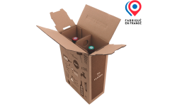 Caisse carton d'expédition 2 bouteilles 75cl MAUCO'LISSIME® - Personnalisable