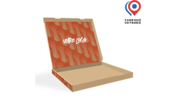 boîte à oreille rectangulaire personnalisée avec logo imprimé et design sur mesure fabriqué en France