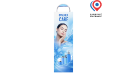 Produit made in France Habillage de portique de sécurité en carton ondulé recyclable, personnalisable avec logo et visuels