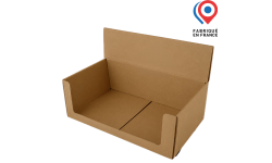Présentoir de comptoir refermable en carton ondulé - Personnalisable