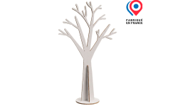 Arbre en carton alvéolaire 1,80 m, décoration écologique pour bureau, locaux événementielle, exemple d'impression numérique couleur