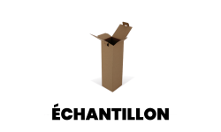 Étui carton kraft brun pour 1 bouteille magnum de vin de Bordeaux/ Bourgogne personnalisable avec logo et photo. Recyclable