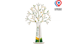 arbre décoratif personnalisable en carton alvéolaire made in france