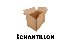 Caisse en carton ondulé recyclable conçue pour contenir 24 bouteilles de bière 33cl long neck haute, avec rabats pour une fermeture sécurisée. Fabriqué en France. Echantillon