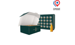 coffret calendrier avent pour bouteilles de bière, impression Noël et compartiments protecteurs