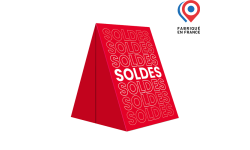 Chevalet SOLDES 2 faces portrait A5 - Personnalisé
