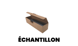 Coffret en carton kraft brun personnalisé avec logo pour bouteille de vin de Bordeaux. Fabriqué en France.