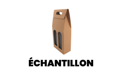 Échantillon coffret portable 2 bouteille kraft ecru