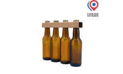 Fourpack 4 bouteilles long neck personnalisable et sur mesure. Personnalisable et fabriqué en France.