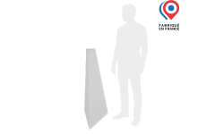 Cône PLV triangle en carton personnalisable.