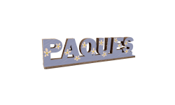 lettres en carton découpées et colorées pour une ambiance de Pâques