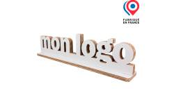Logo de bureau en carton avec socle - Personnalisable