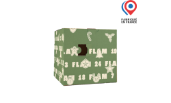 Calendrier de l'Avent cube 24 cases, en carton personnalisable avec votre logo, photo et texte. Fabriqué et imprimé en France 
