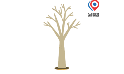Arbre en carton alvéolaire 1,80 m, décoration écologique pour bureau, locaux événementielle, exemple d'impression numérique couleur