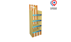 PLV présentoir meuble 4 étagères - Personnalisable
