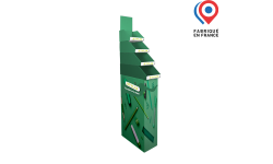 PLV au sol avec bac empilable et socle fixe - Personnalisable