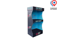 Présentoir PLV pliable 2 étagères - Personnalisable