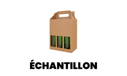 Coffret portable pour 6 bouteilles de bière 33 cl long neck, emballage personnalisable avec logo, texte ou image. Fabriqué en France.