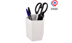 Pot à crayon publicitaire en carton ondulé, personnalisable avec votre logo, photo ou image. Produit made in France