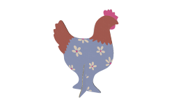poule en carton décorative, idéale pour vitrines et événements de Pâques