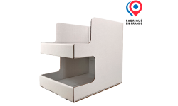 Rangement de bureau en carton sur mesure et personnalisable 2 étagères