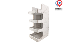 Rangement de bureau 4 étagères en carton - Personnalisable