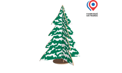 sapin en carton recyclé 1 mètre, déco de Noël écoresponsable pour vitrine ou événement