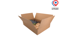 Carton d'expédition 6 Elite 75cl HT 78 1X6 rabats longs personnalisable, logo, photo, visuel. Fabriqué en France.