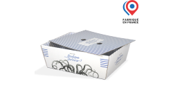 bourriche en carton utilisée pour coffrets cadeaux ou paniers garnis