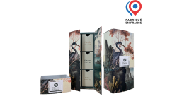 Boîte coffret en carton avec tiroirs, coffret personnalisable et sur mesure avec impression logo, photo ou texte